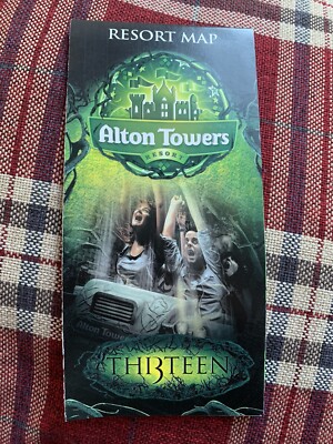 ALTON TOWERS THEMENPARK KARTE 2010 Achterbahn Vergnügung