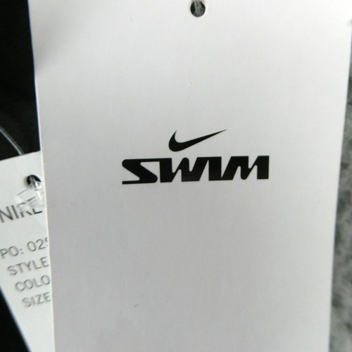 Nike Tankini Swimwear Set Girls Kids Large NESSD728 Spiderback Black Blue NEW - Picture 6 of 11