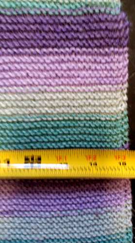 Handmade Knitted Scarf Mens Womens Long Neckwarmer 60x15 in Lavendar Teal Winter - Picture 5 of 5