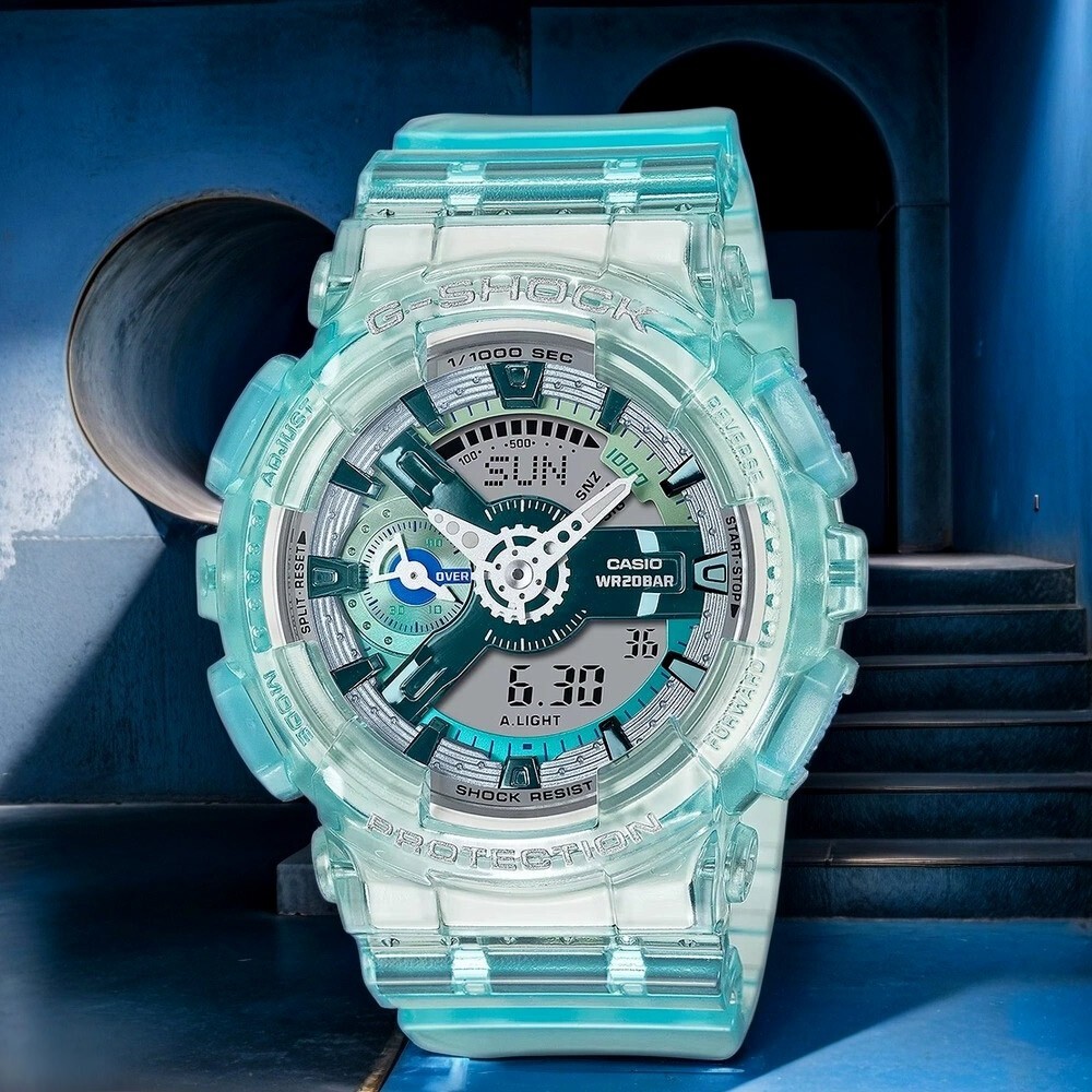 Casio G-Shock GMA-S110VW-2A Translucent Blue Analog Digital Ladies