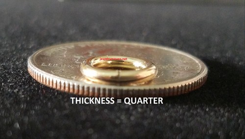 9 mm Außendurchmesser 5,75 mm Innendurchmesser 10 k Gelbgold Stärke 14ga GESCHLOSSEN Biegering Rund Kreis Bügel - Bild 2 von 3