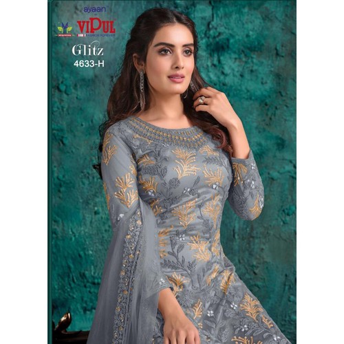 Schöne Eid besondere Designer Outfits indische schwere Salwar Kameez Plazzo Kleider - Bild 4 von 5