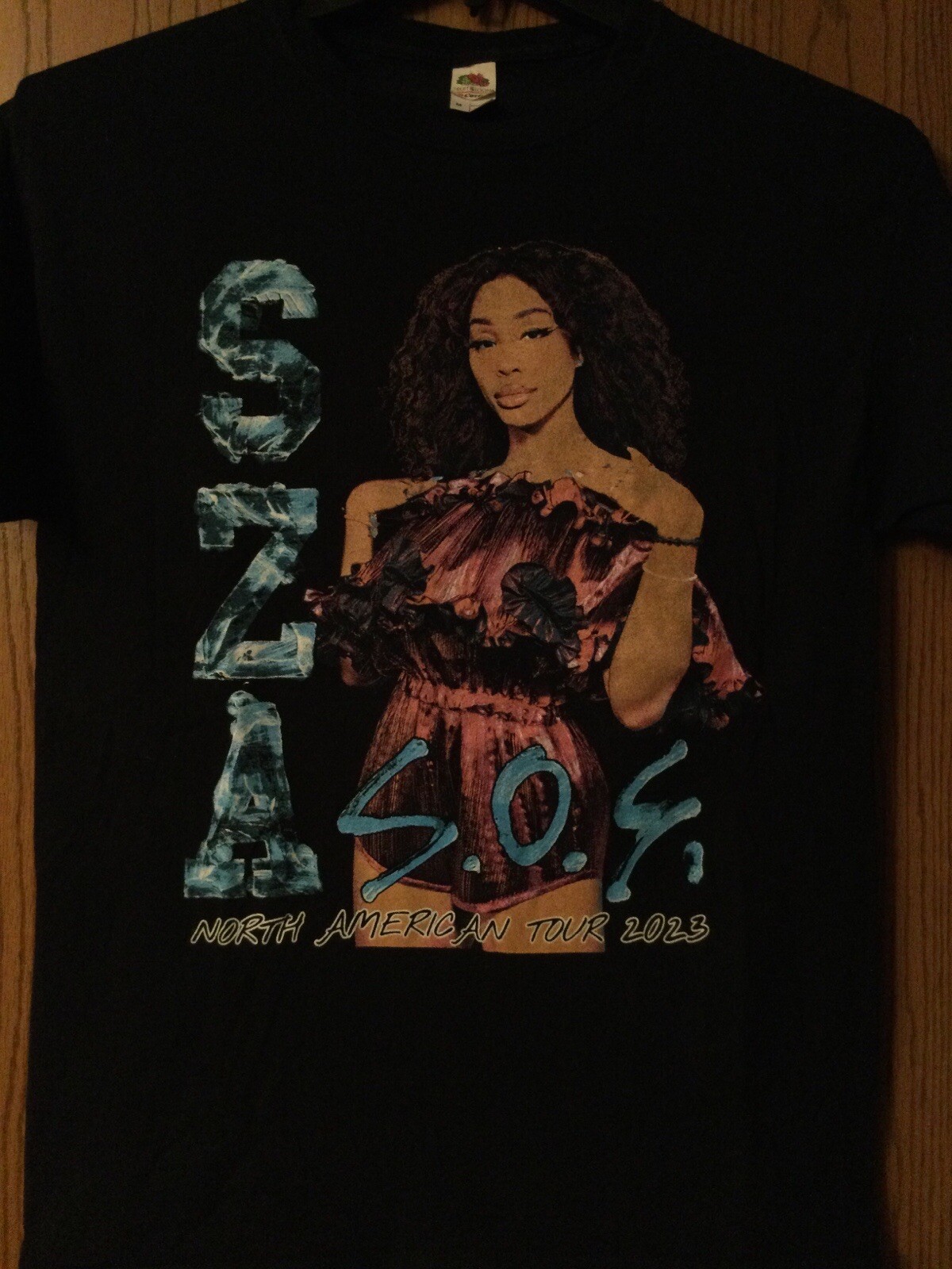 FILA SZA S.O.S. North American Tour 2023" Camicia Nera M Fruit Of The Loom