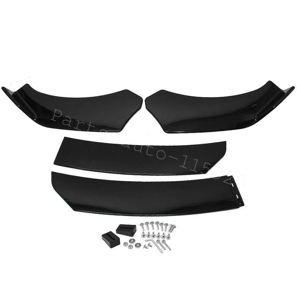 Black Front Bumper Lip Spoiler Splitter Kits Side Skirts For Ford Mondeo US Foto 3 de 4