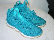 2017 Nike Lebron 15 "Hardwood Classics" Photo Blue Basketball Shoes Size 10.5
