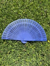 Dark Blue Sandalwood fan for Wedding Favor