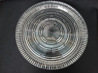 Anchor Hocking Clear Glass Queen Mary 14'' Service Tray Very Good Used Condition