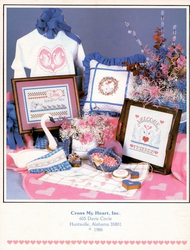 Folk Art Swans Counted Cross Stitch by Melinda| Cross My Heart CSB-9 NOS - Picture 2 of 3