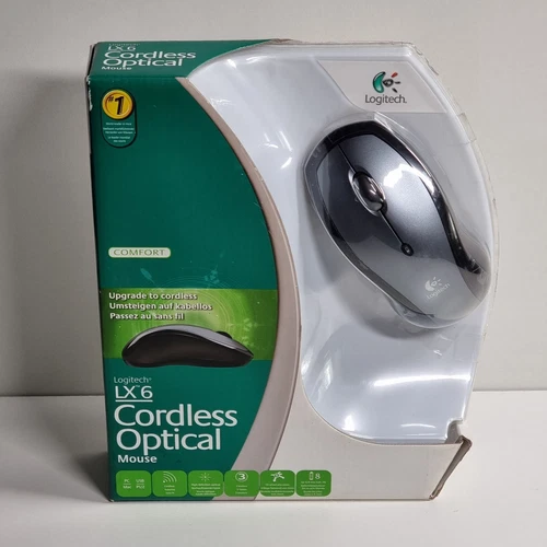 Logitech LX6 Cordless Computer Optical Mouse New old stock Sealed