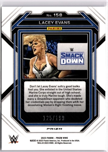 Lacey Evans 2023 Panini Prizm Premium Pandora Prizm WWE #158 WWE #125/199 - Picture 2 of 2