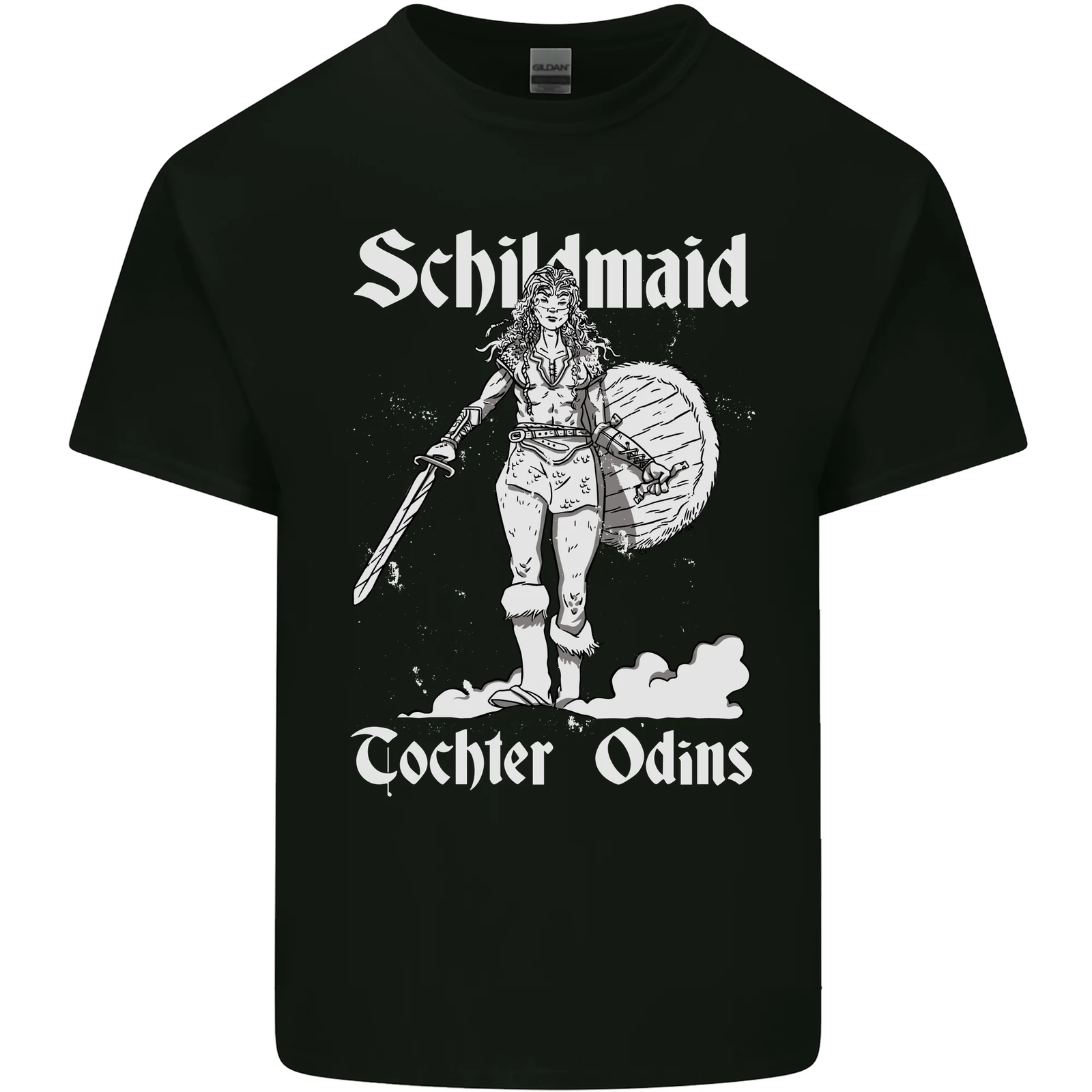 Schildmaid Viking Shield Maiden Mens Cotton T-Shirt Tee Top
