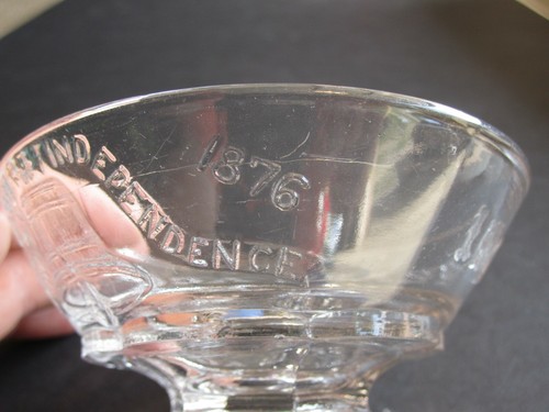 Antique 1776-1876 EAPG Liberty Bell Declaration Of Independence Crystal Souvenir - Picture 3 of 6