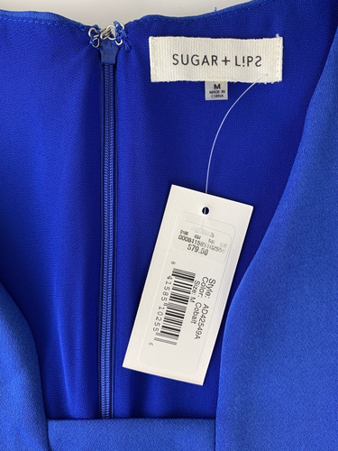 NWT SUGARLIPS Chic Women's Mini Dress Size M Sleeveless Knee Length Blue $79.00 - Picture 2 of 16