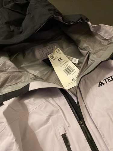 Adidas Terrex Xploric Rain.RDY Jacket Womens Plus Size XXXXL 4XL HM4078 New - Picture 5 of 5