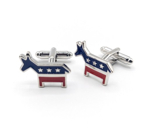 Gemelos Burro Rojo Blanco Azul Plata Democrático EE. UU. Fiesta Boda Regalo Estrella - Imagen 4 de 11