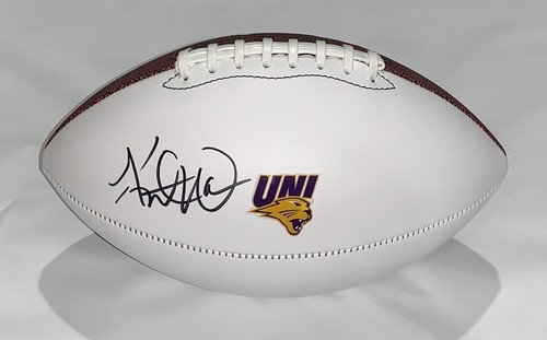 KURT WARNER SIGNED FOOTBALL NORTHERN IOWA PANTHERS AUTOGRAPHED JSA COA