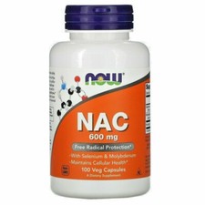 Now Foods NAC N-acetyl Cysteine 600mg - 100 / 200 / 300 Capsule Vegetali