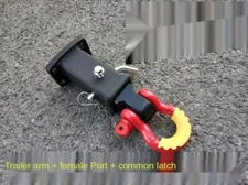 Fast Tow Hook Arm Square Mouth Tow Hook Car Rescue U Hook Solid Arm