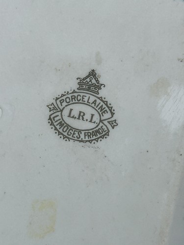 Vintage Limoges France L.R.L. Porcelain Vanity Tray Flowers Roses Fine Artistic - Picture 2 of 9