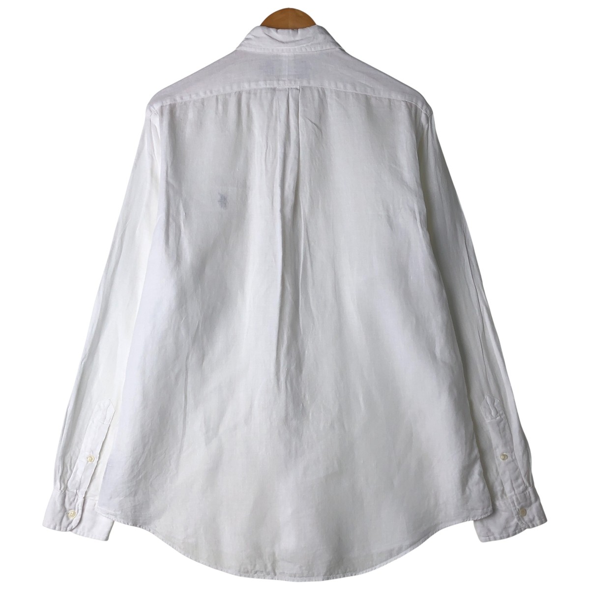 Used Ralph Lauren Custom Fit long-sleeved linen button-down shirt men's size L thumbnail 2