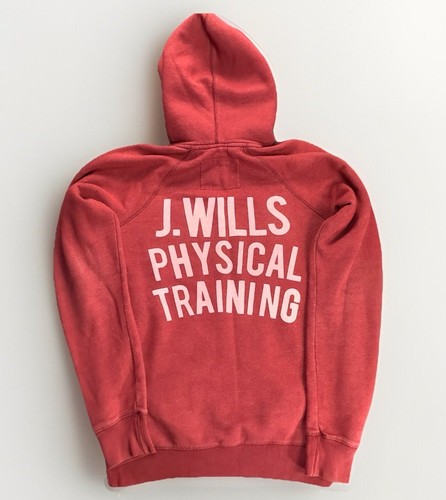 Jack Wills Hoodie Red Marl Men’s Size Small Back Print VGC JW Physical Training - Picture 1 of 7