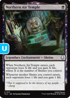 #ad #ad MTG Northern Air Temple Avatar Uncommon Legendary Enchantment Shrine NM $1.49