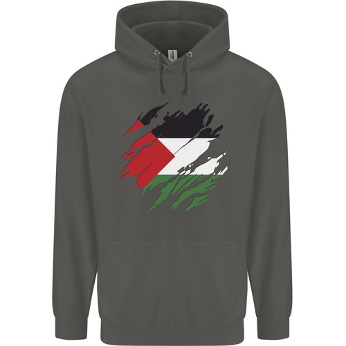 Torn Palestine Flag Palestinian Day Football Childrens Kids Hoodie - Picture 14 of 39