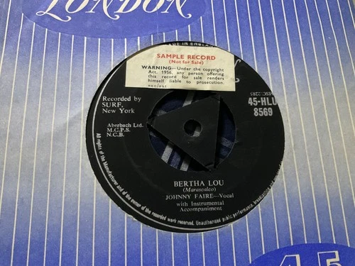 UK LONDON TRI CENTRE HLU 8569. JOHNNY FAIRE. BERTHA LOU. EX - product listing photo
