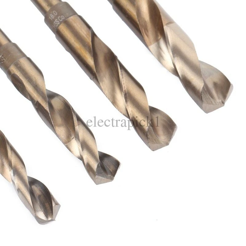 VERSERY HSS-R Bohrer 13 bis 35 mm mit Spiralbohrer Metallbohrer reduziertem Schaft