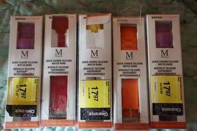martian notifier silicone watch bands,new,different colours, 22 mm wide