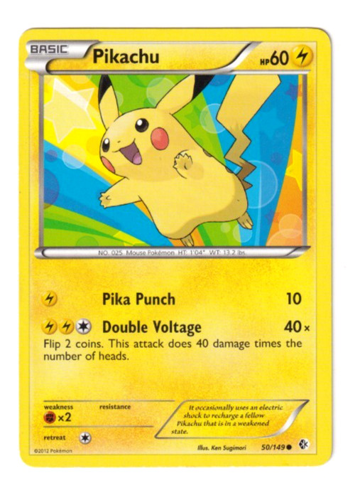 Pikachu 50/149 Common Boundaries Crossed Pokemon: TCG