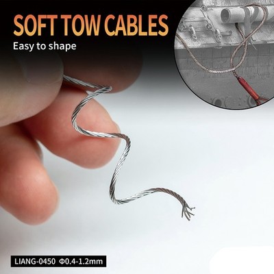 Model Flexible Steel Cable 0.4mm x 1m Soft Tow Cables 0.4mm x 1m LIANG-0450a