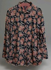 Women's Chaps Dress Shirt Long Sleeve Floral Deigns Size 2X