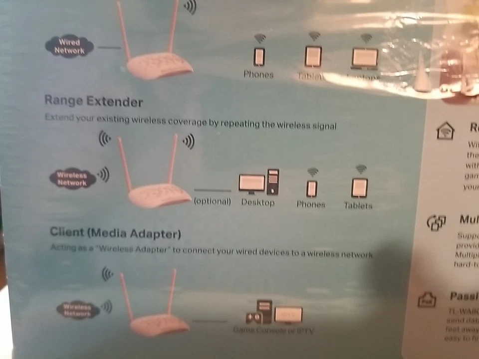 TP-Link WiFi Access Point TL-WA801N, 2.4Ghz 300Mbps, 2 Fixed Antennas - Image 4 of 4