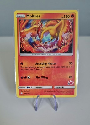 Moltres 38/214 - Pokémon Sun And Moon Battle Academy Stamped