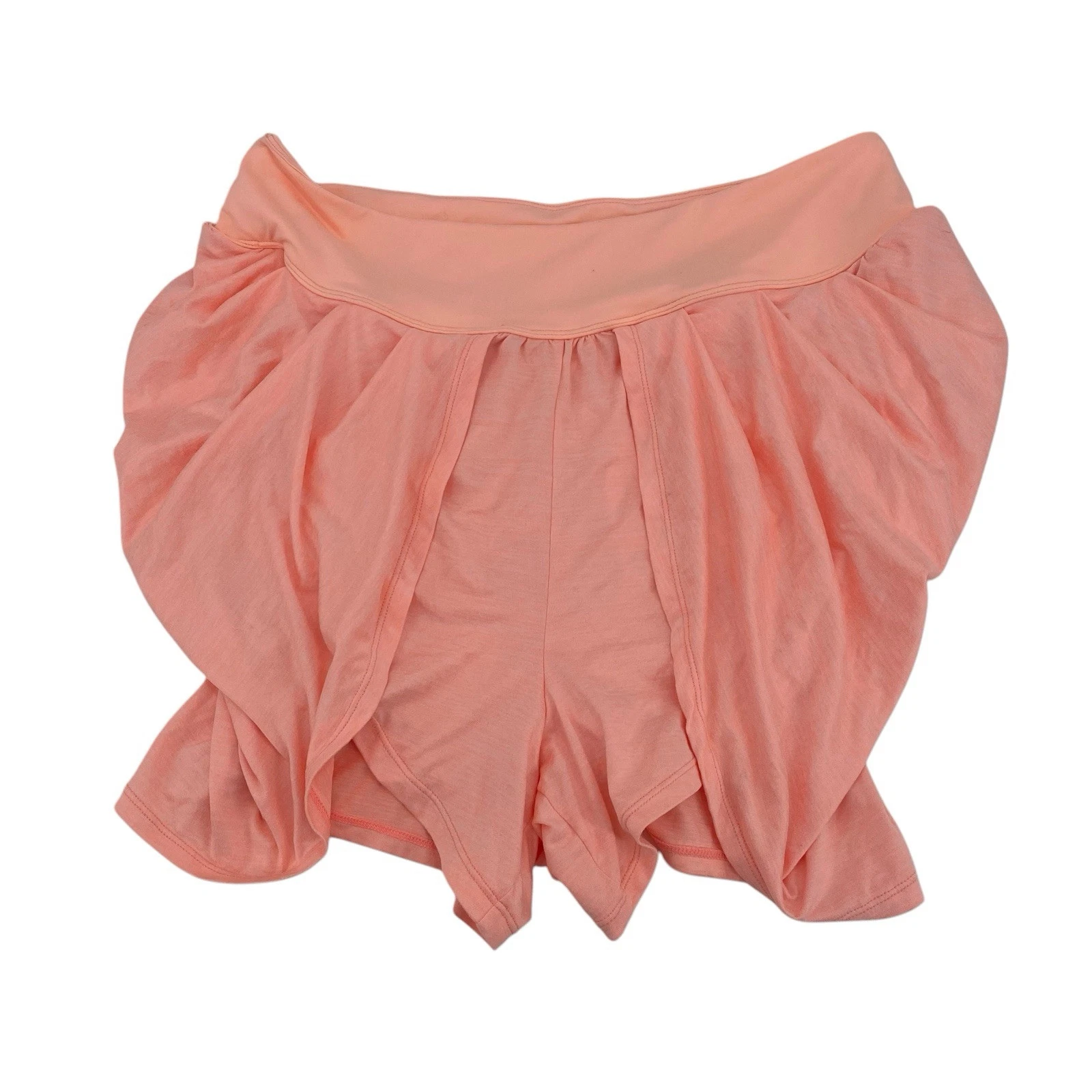 free-people-movement ruched wrapper slit pastel stretch shorts