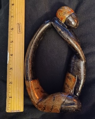 Vtg tribal figure 7.5'' Tall No Cracks Or Chips Some Scuffs.  Mark Unclear