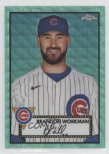 2021 Topps Chrome Platinum Anniversary Aqua Wave Refractor Brandon Workman 2k3