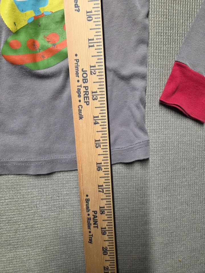 Camisetas Gymboree Niños Talla 7 Gris Estampado Gráfico Manga Larga Calce Cómodo Diario Foto 3 de 4