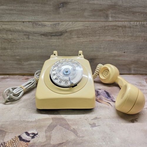 Teléfono con marcación giratoria BT Cream Tele 8746G retro vintage utilería de línea fija - Imagen 6 de 13