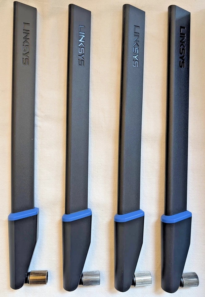 4 Linksys High-Gain-Antennen 4dBi 2.4GHz & 7dBi 5GHz RP-SMA WRT004ANT-EU OVP TOP - Bild 3 von 4