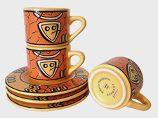 3x Espressotasse mit Untertasse Wächtersbach Pasiega