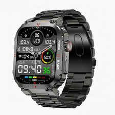 Smart Watch with 1.9-Inch Large Screen, 100 Sports Modes, Bluetooth Call, LED Fl