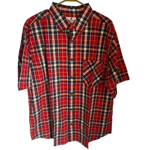 Woolrich Men's short sleeve plaid button up size XL NWT