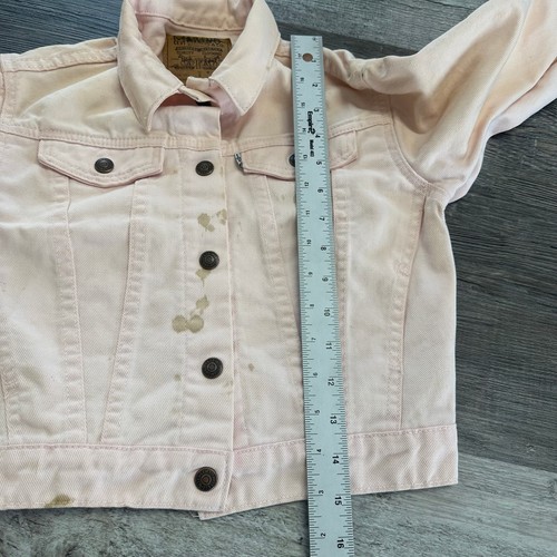 Vintage 80s 90s Levis Baby Pink Toddlers 6 Button Front Jacket Denim Jean Rare - Picture 6 of 7