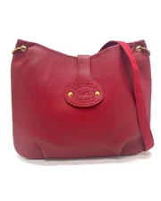 Preloved hermes Leather Shoulder Bag Women Red One Size