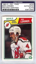 Bob Lorimer Signed 1983 O-Pee-Chee Card 232 New Jersey Devils PSA/DNA