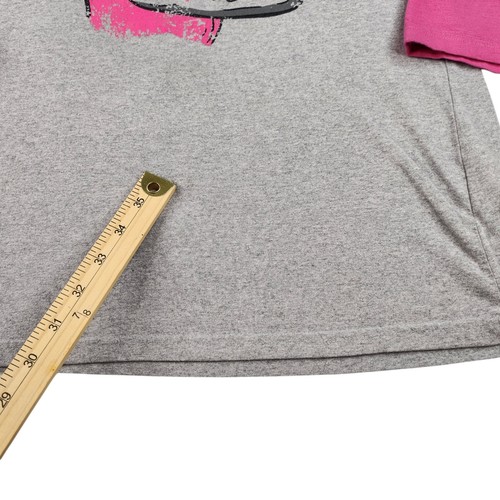 Breast Cancer Awareness Shirt Damen Medium grau rosa 3/4 Arm Baumwollmischung - Bild 10 von 13