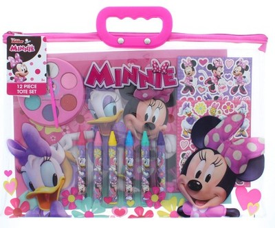 Minnie 12Pc Stationery In Zipper Tote Set ACC NEW