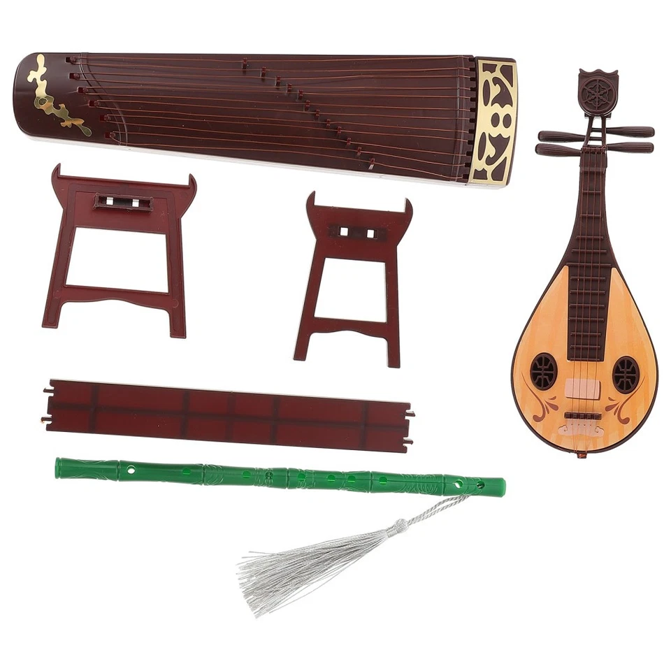 1 set di Miniature Pipa Guzheng Xiao Strumenti musicali Giocattoli per bambini - Immagine 2 di 4